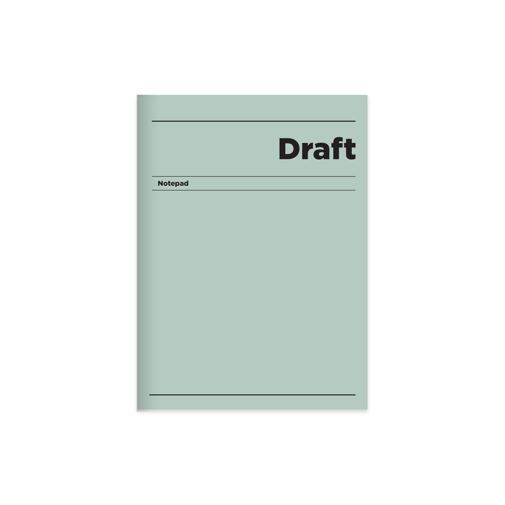 17x24 Ciltli Sert Kapak Çizgisiz Draft Defter - Yeşil