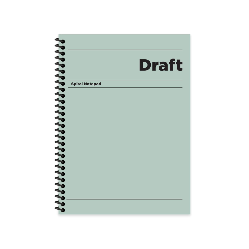 17x24 Spiralli Sert Kapak Kareli Draft Defter - Yeşil