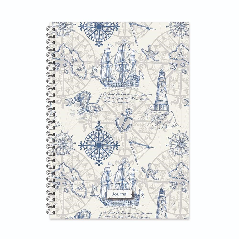 20x28 Spiralli Sert Kapak Çizgili Journal Defter - No:02