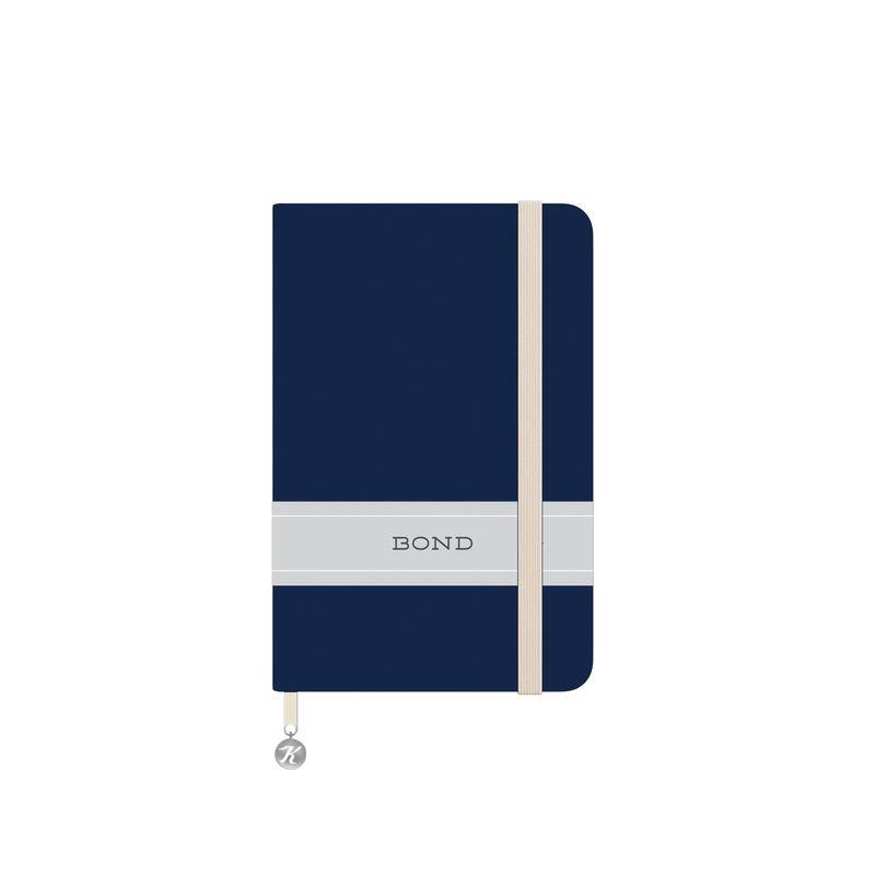 9x14 Ciltli Sert Kapak Çizgili Bond Defter - Mavi