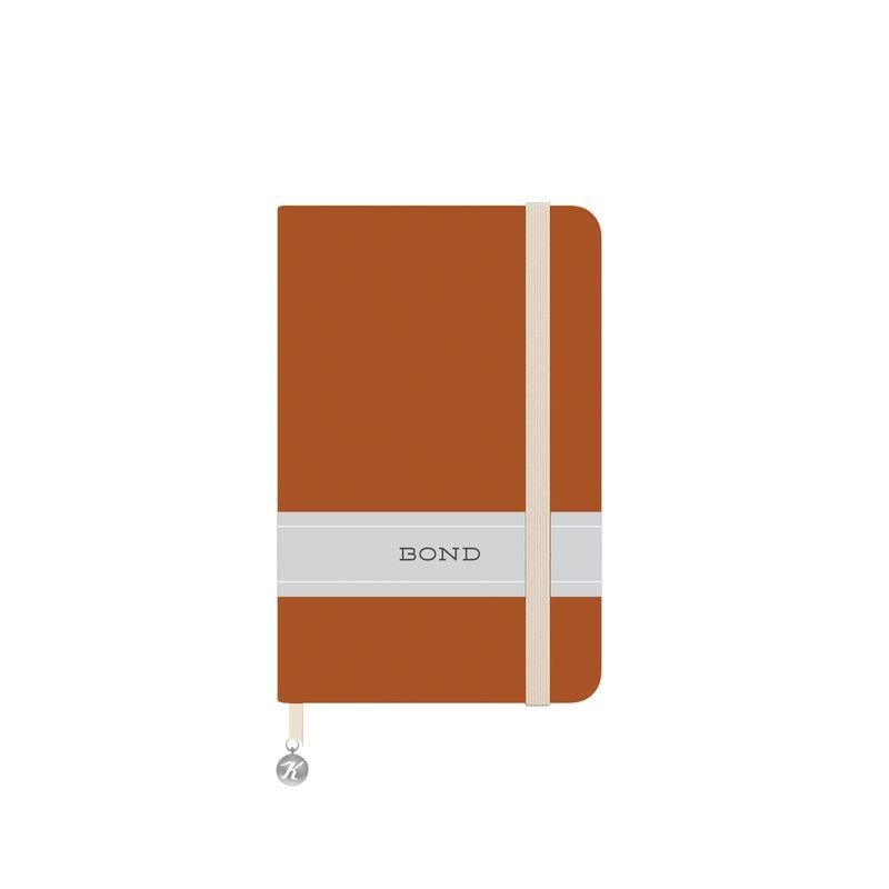 9x14 Ciltli Sert Kapak Çizgili Bond Defter - Turuncu