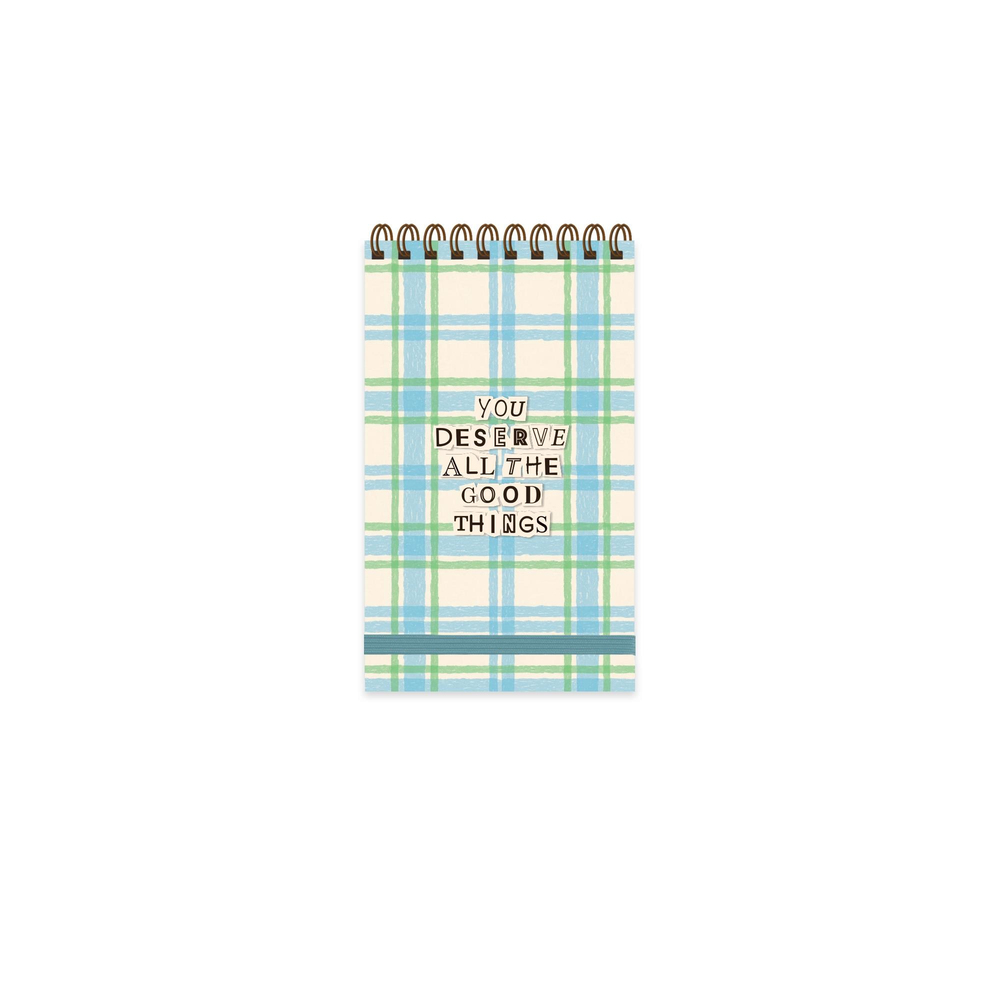 9x15 Spiralli Sert Kapak Kareli Vibes Defter - Good Things