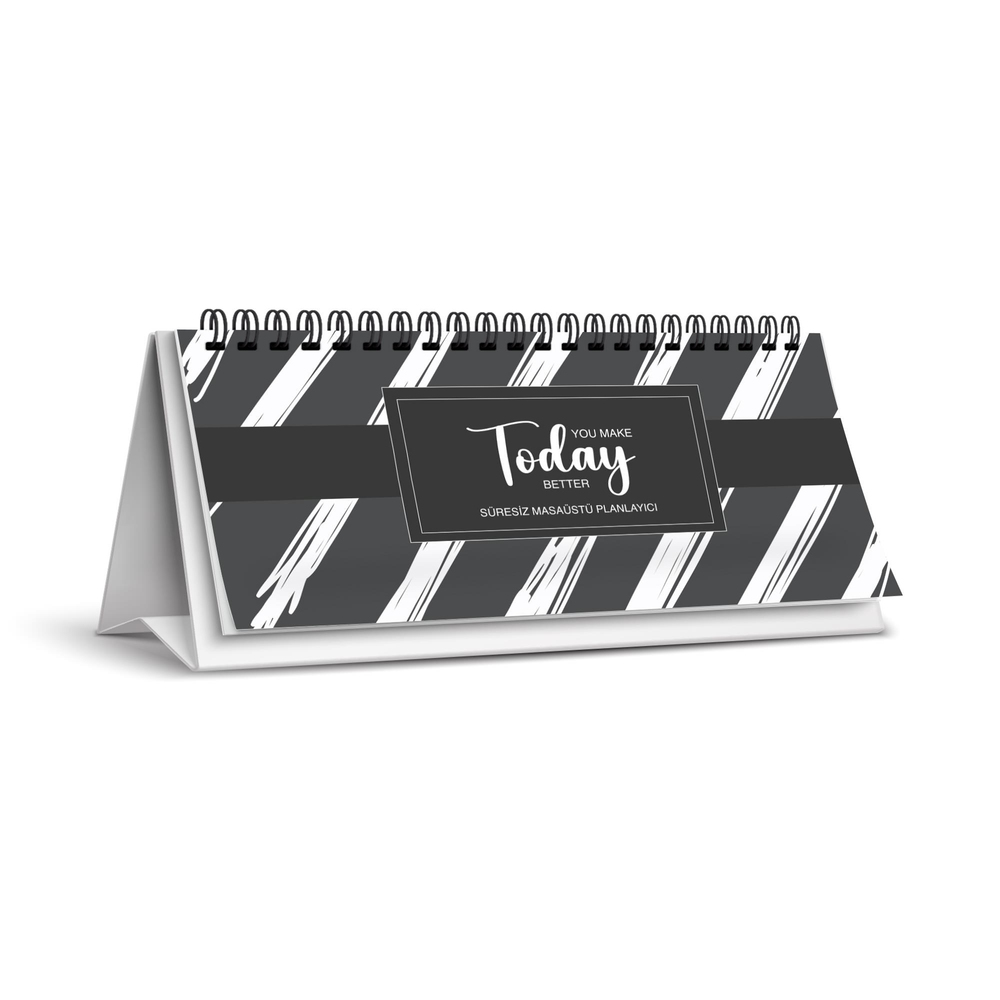 9x20 Spiralli Sert Karton Kapak Today Planner - No:01