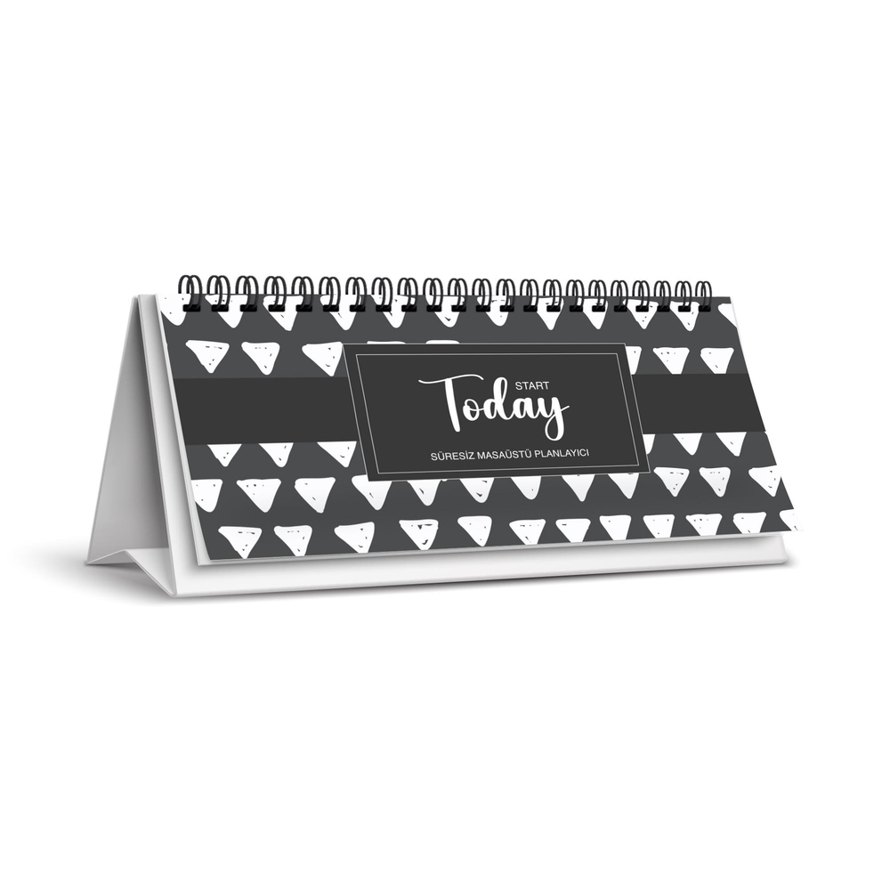 9x20 Spiralli Sert Karton Kapak Today Planner - No:02