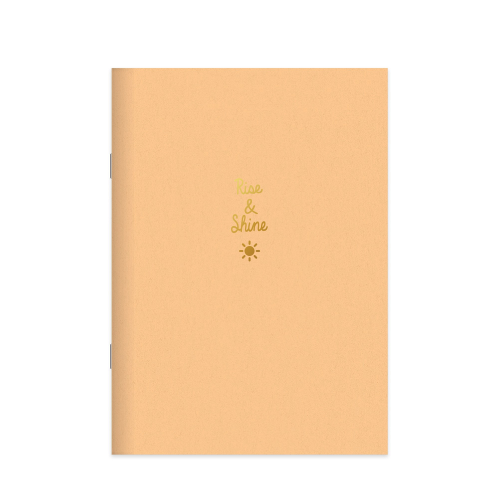 A4 Tel Dikişli PP Kapak Çizgili Pastel Glitter Defter- Turuncu