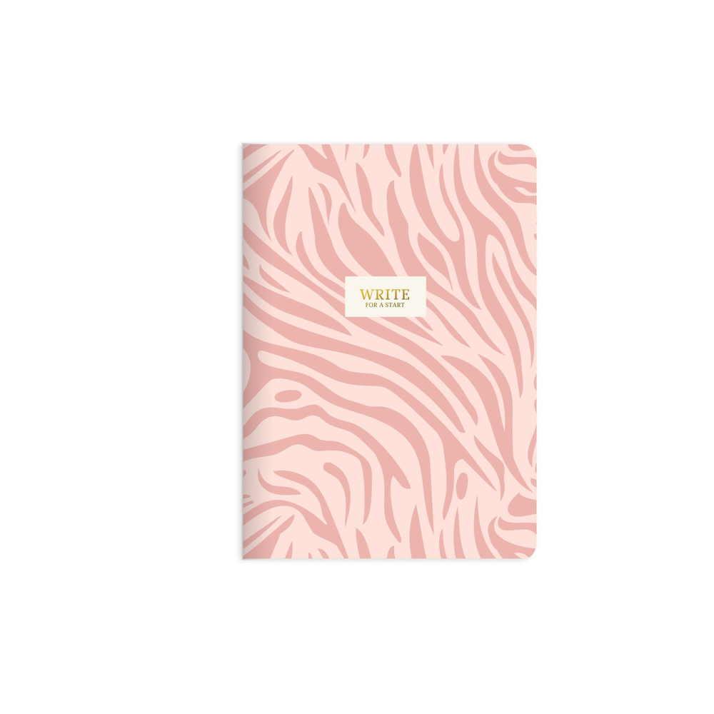A5 Ciltli Sert Kapak Çizgili Write For A Start Defter - Zebra