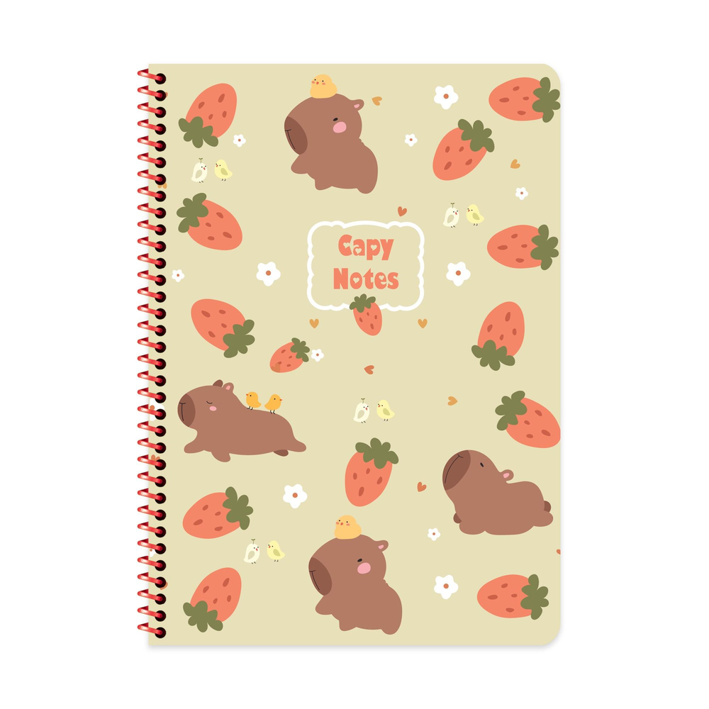 Capy A4 Spiralli Karton Kapak Çizgili Defter - Sarı