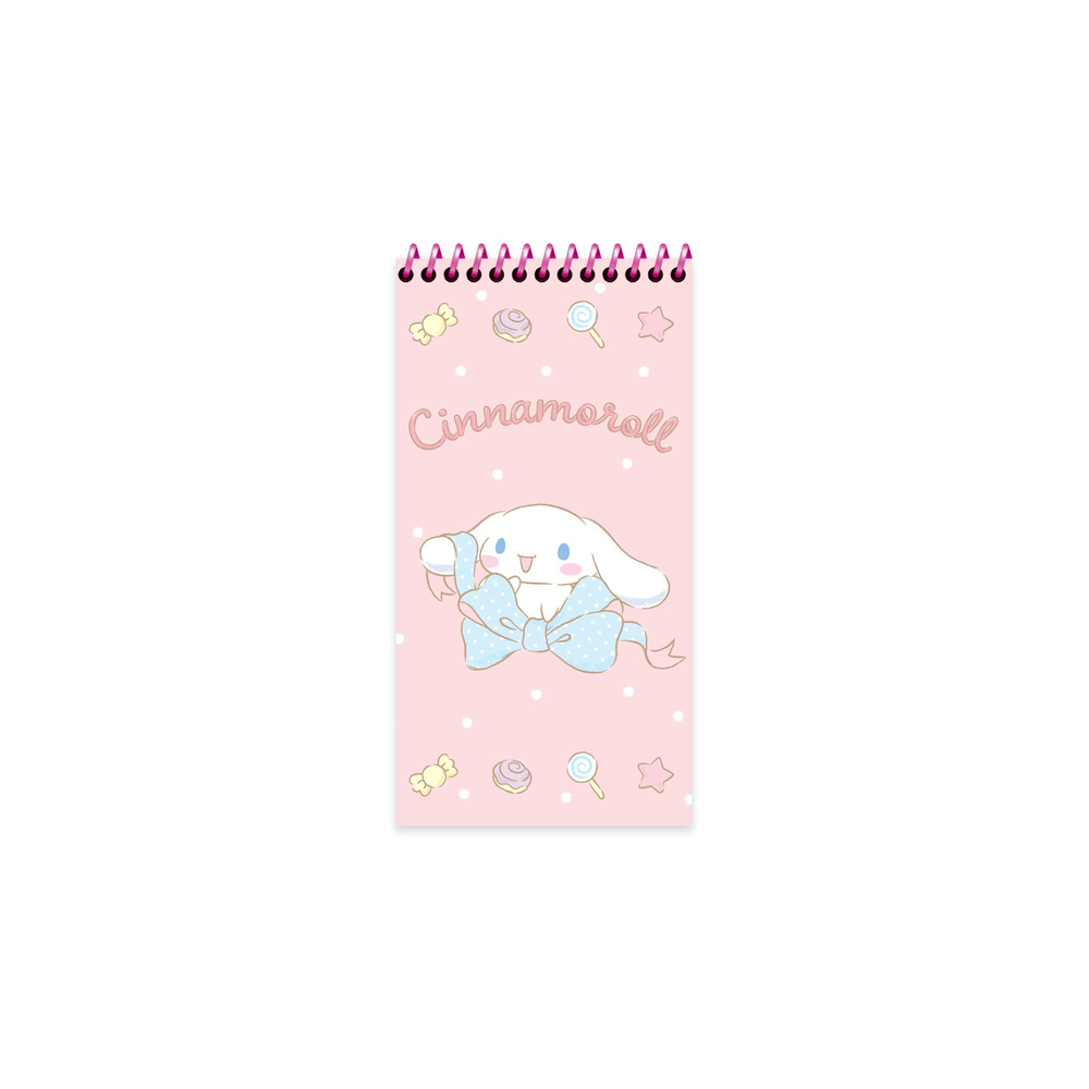 Cinnamoroll 10x19 Spiralli Karton Kapak Çizgili Defter - Açık Pembe