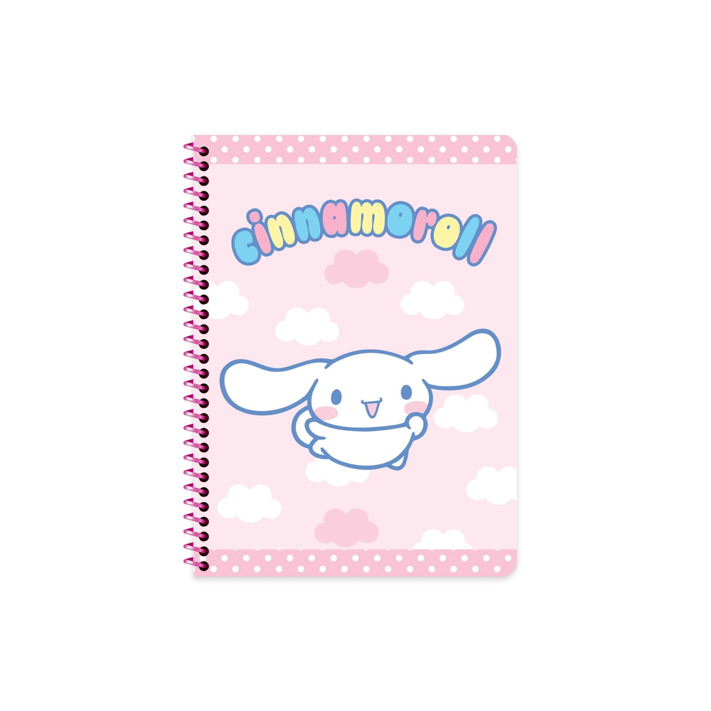 Cinnamoroll 16,5x22,5 Spiralli Karton Kapak Çizgili Defter - Açık Pembe