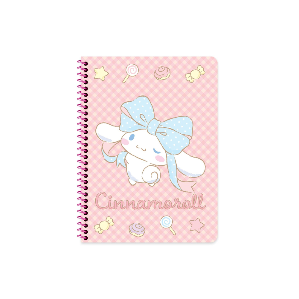 Cinnamoroll 16,5x22,5 Spiralli Karton Kapak Çizgili Defter - Pembe