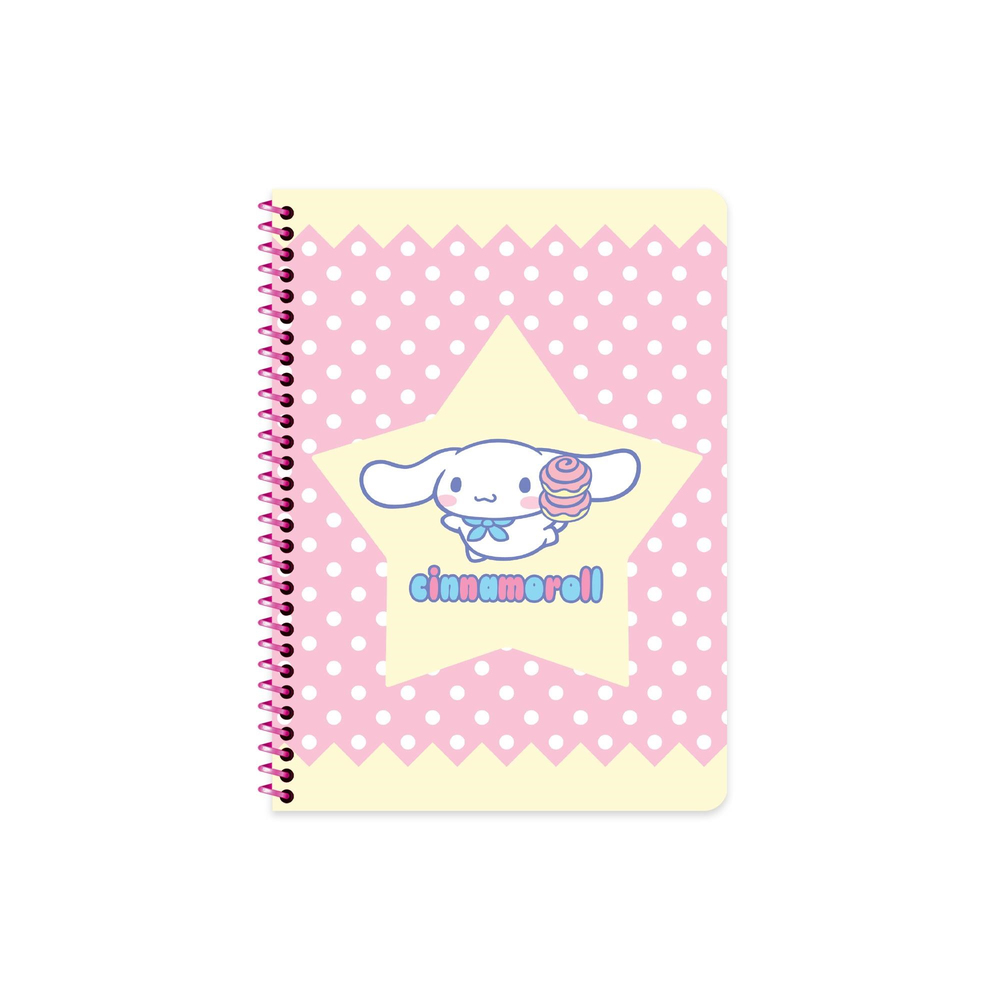 Cinnamoroll 16,5x22,5 Spiralli Karton Kapak Çizgili Defter - Puantiye