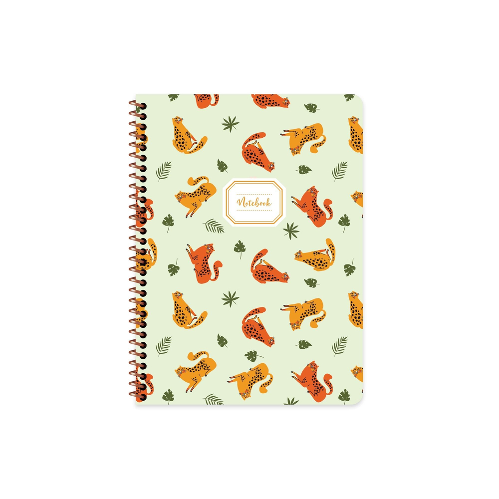 Çizgili Spiralli Hayvanlar Defter 16,5 x 22,5 CM - Kedi
