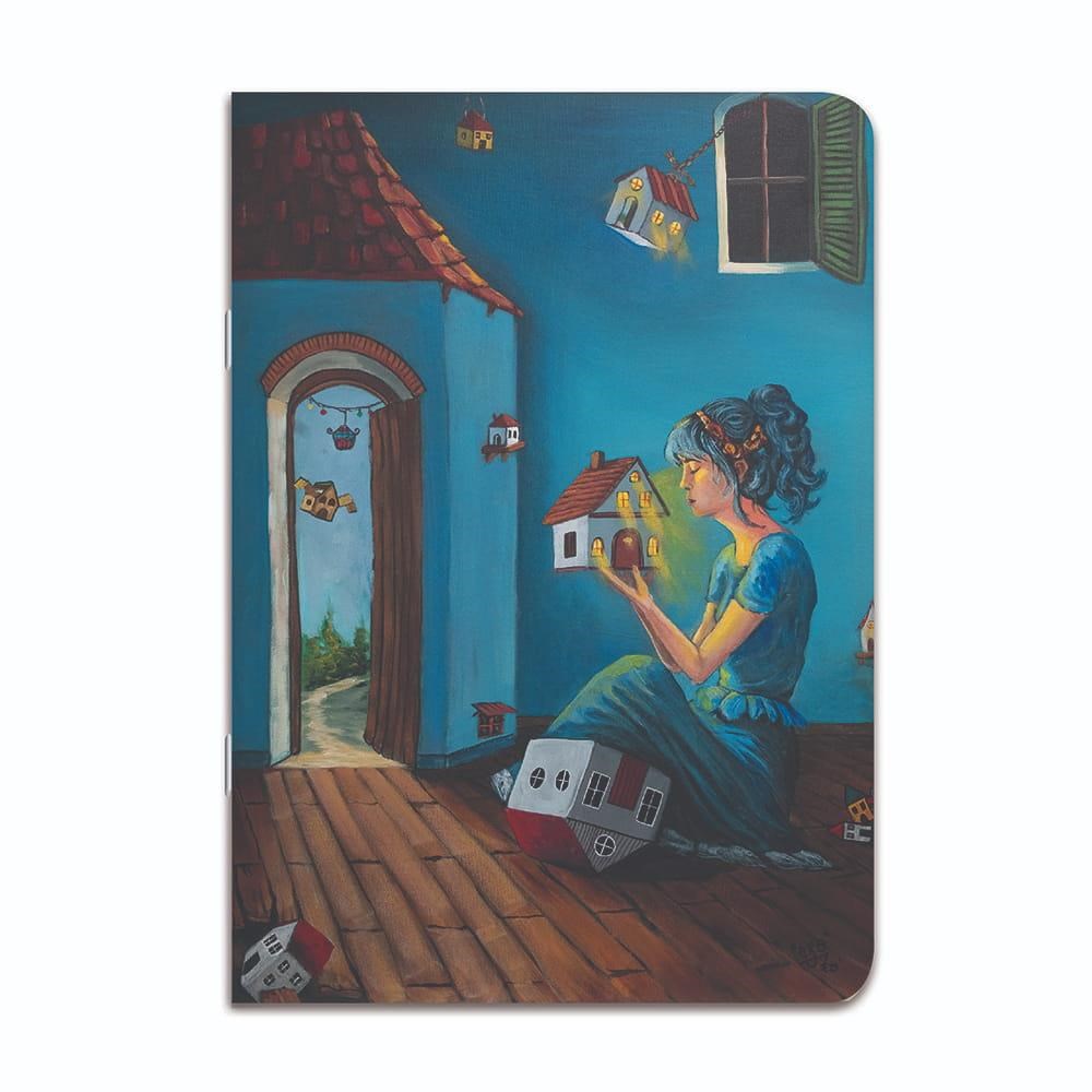 Ezo Sunal 18,5x26 Terzi Dikişli Kuşe Kapak Çizgili Defter - No:03