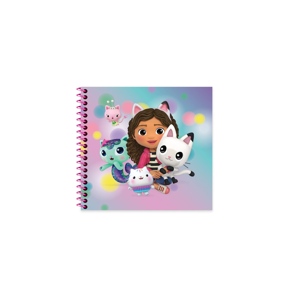 Gabby'nin Hayal Evi 16x15 Spiralli Sert Kapak Çizgili Defter - Mavi