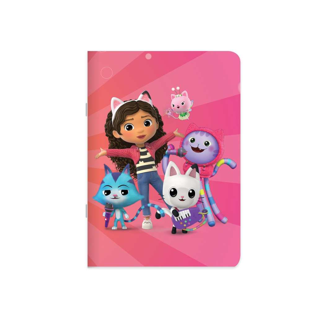 Gabbynin Hayal Evi 18,5x26 Tel Dikişli Karton Kapak Çizgili Defter - Pembe