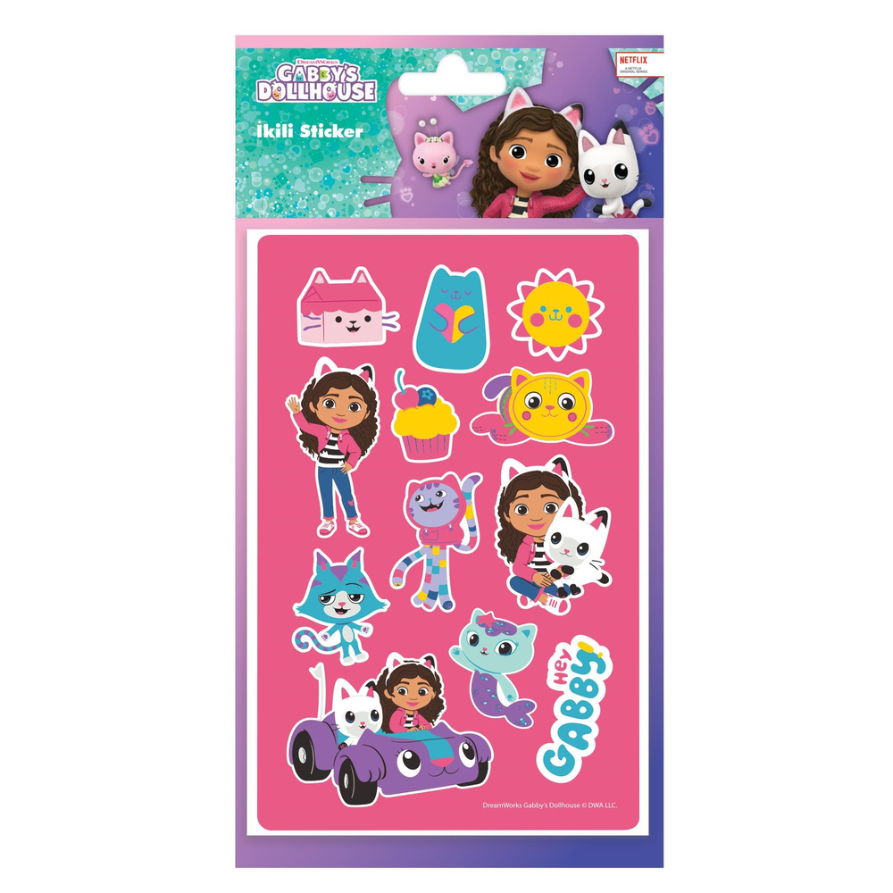 Gabby'nin Hayal Evi 2Li Kuşe Sticker