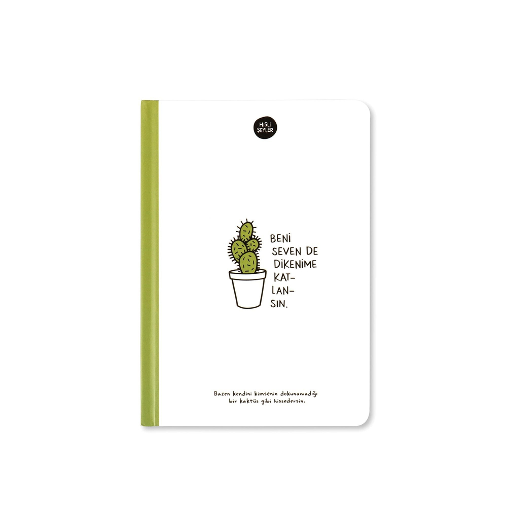 Hisli Şeyler 14x20 Çizgili Defter - Beni Seven Dikenime Katlansın