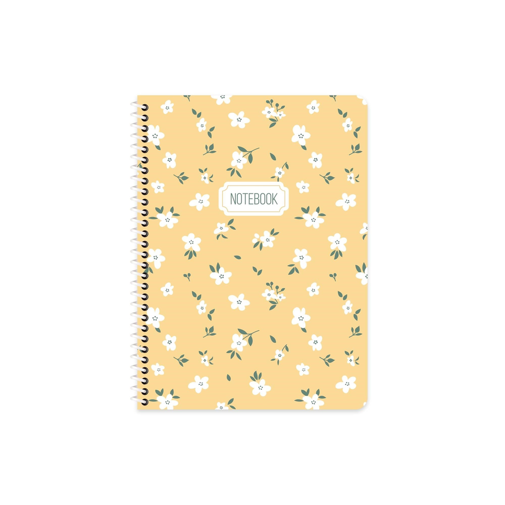 Keskin 16,5*22,5 Çizgili Karton Kapak Spiralli Blume Defter - Sarı