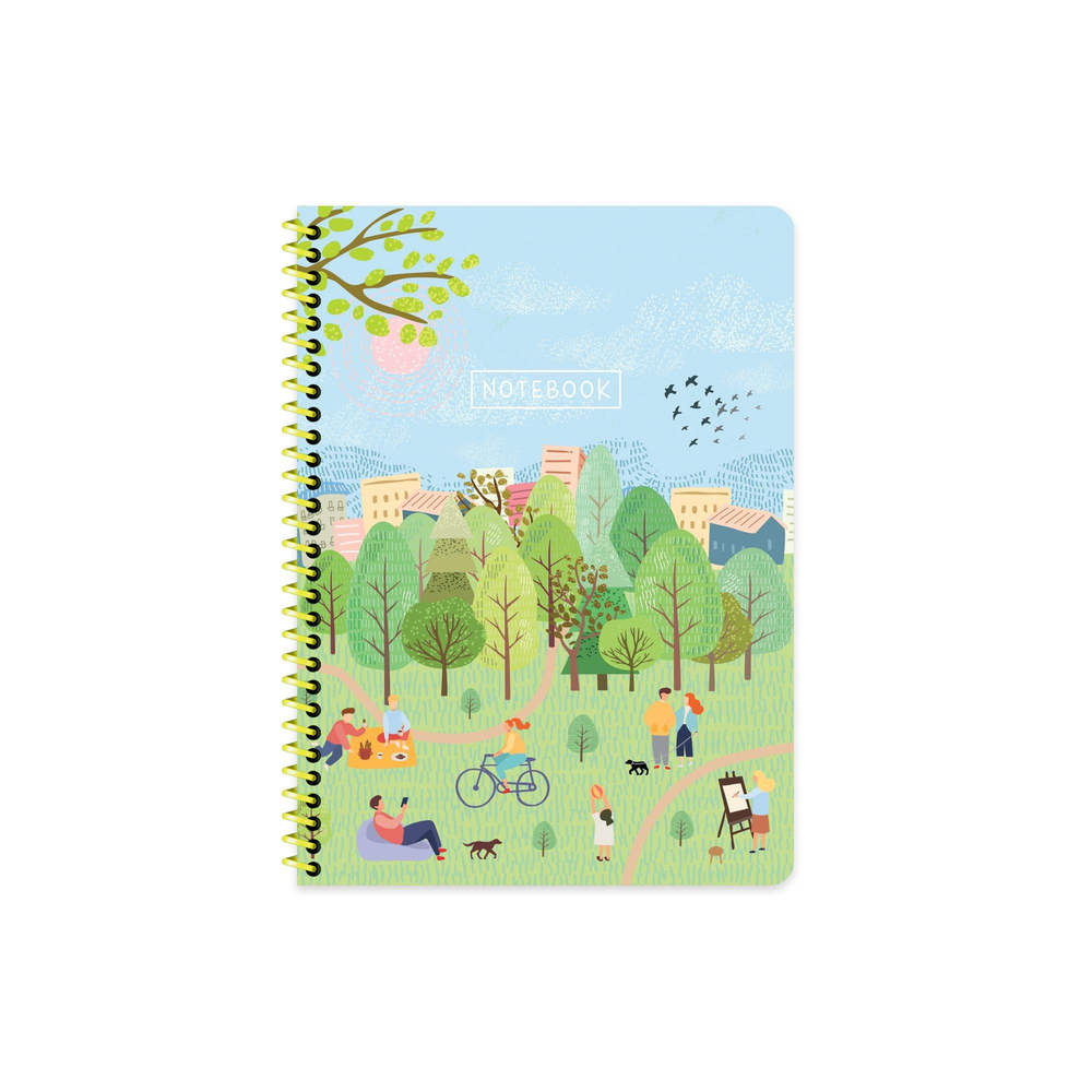 Keskin 16,5*22,5 Kareli Karton Kapak Spiralli Mevsimler Defter - Yaz