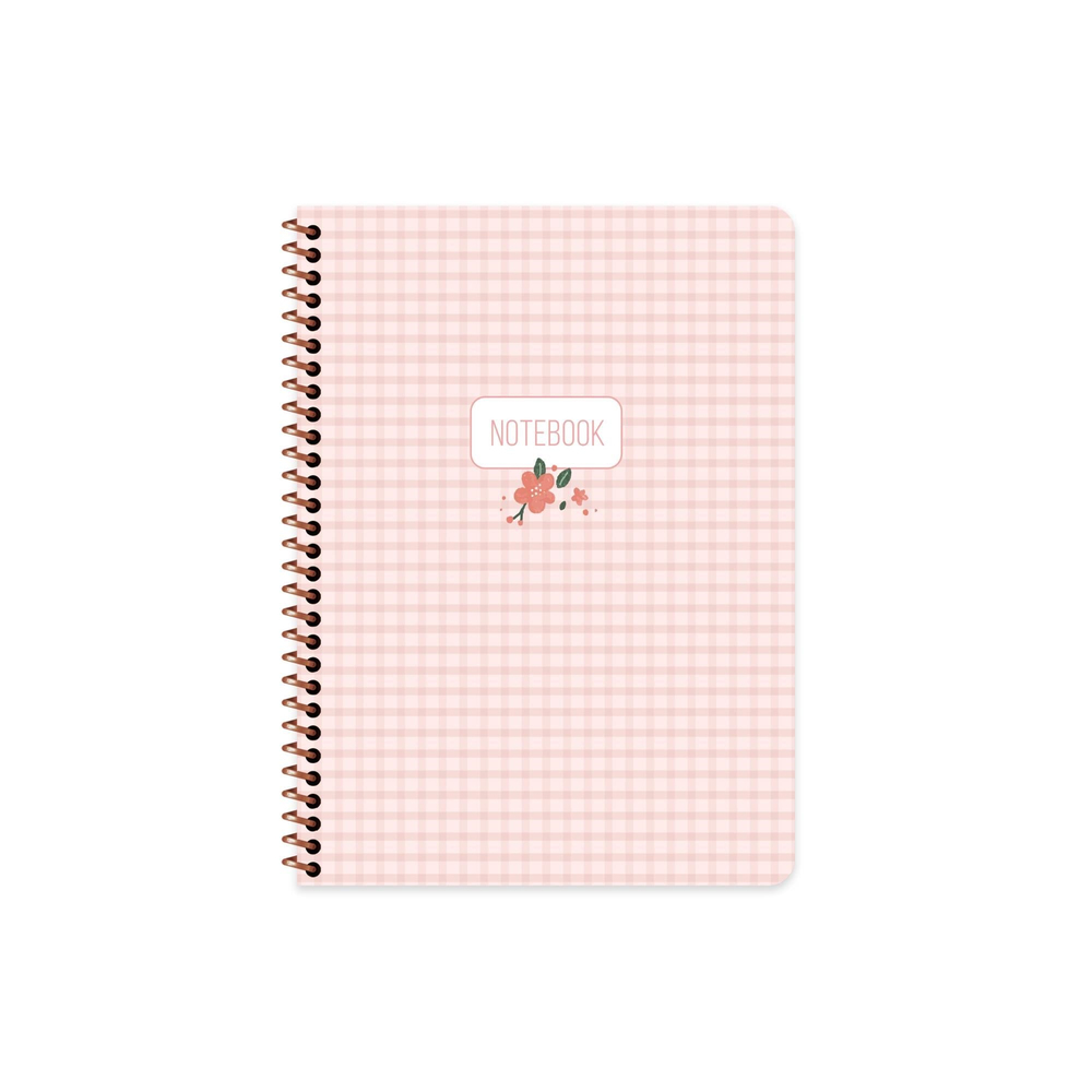 Keskin 16,5*22,5 Pötikare Kareli Spiralli Sert Kapak Defter- Pembe