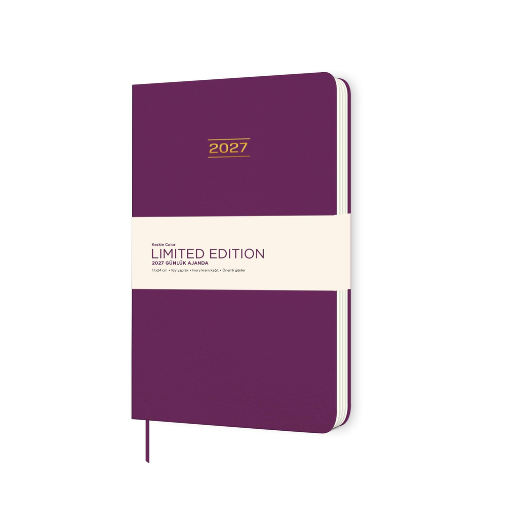 Keskin 2027-17*24 Ciltli Limited Edition Günlük Ajanda - Mor
