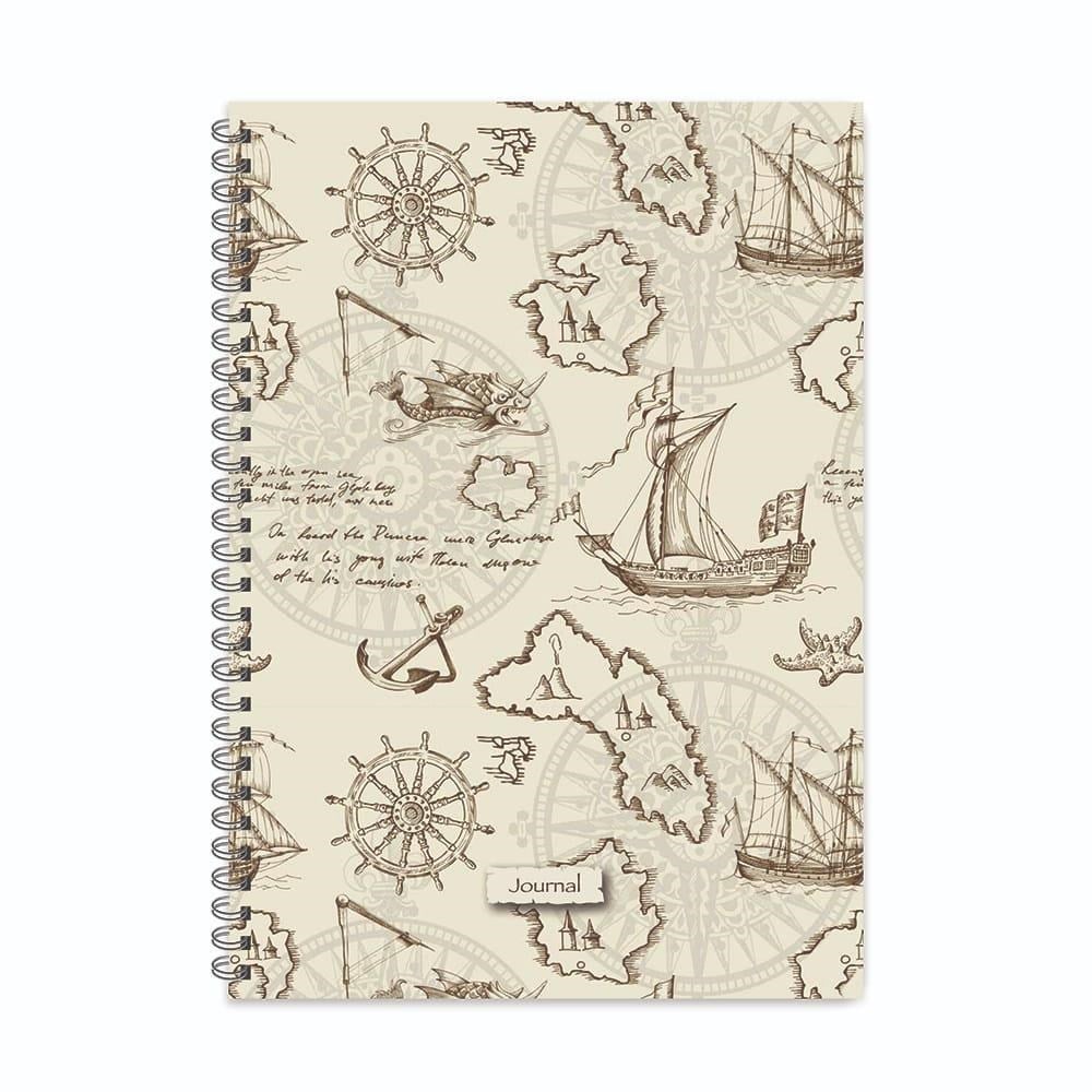 Keskin 20*28 Çizgili Spiralli Sert Kapak Journal Defter - No:01