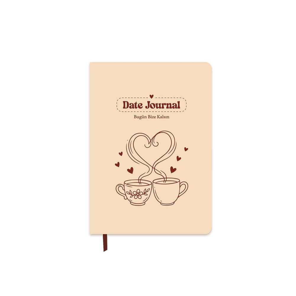 Keskin A5 96 Yp. Ciltli Date Journal - Coffee
