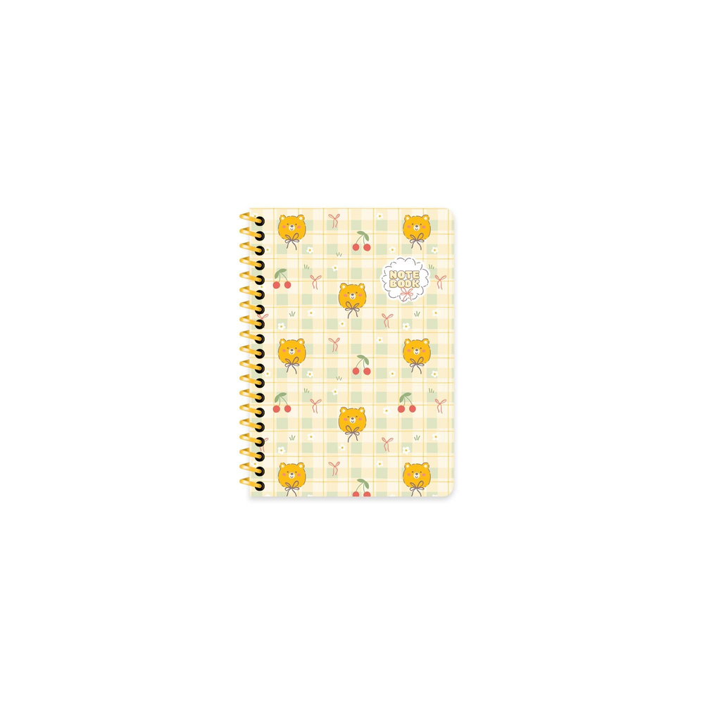 Keskin A6 Çizgili Karton Kapak Kawaii Defter - Ayıcık