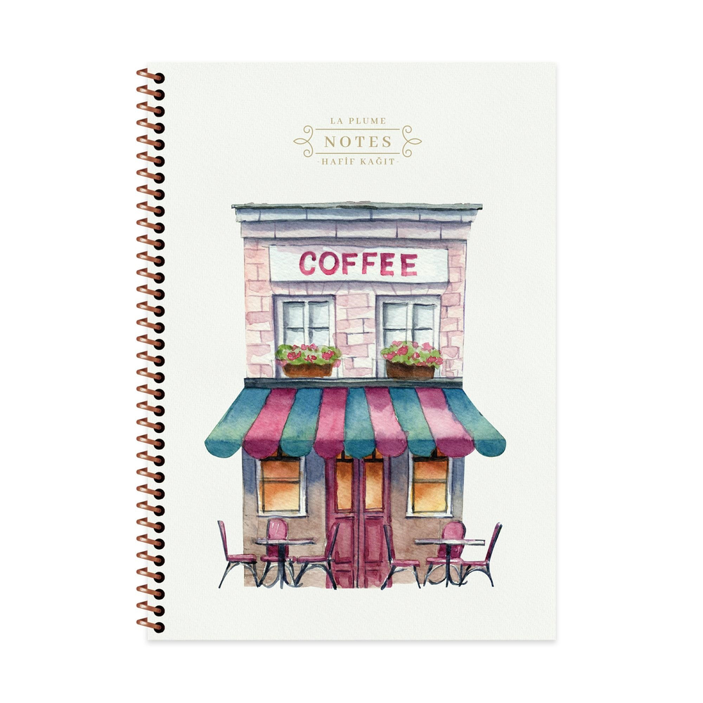Keskin Color A4 Çizgili Spiralli La Plume Shop Defter - Pembe