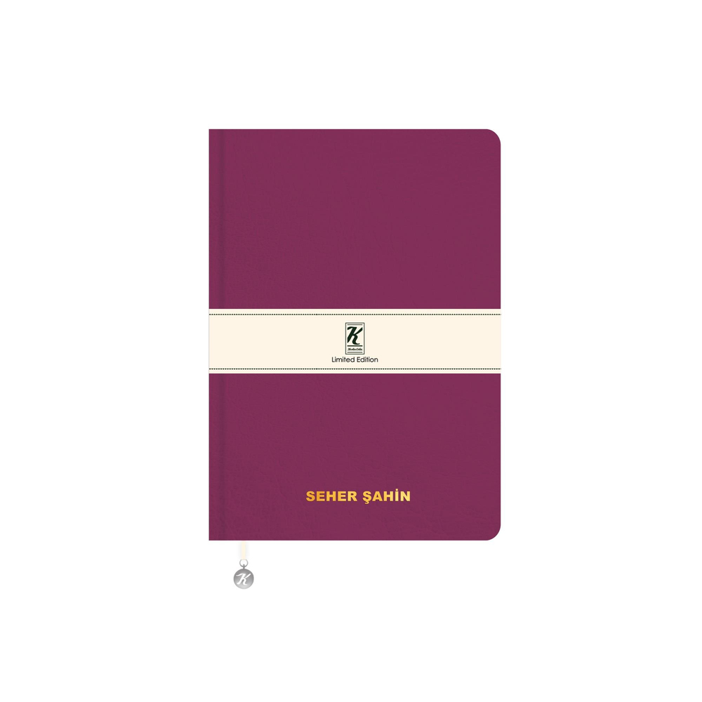 Kişiselleştirilebilir A5 Çizgili Termo deri ve Esnek Kapak Limited Edition Defter - Mor