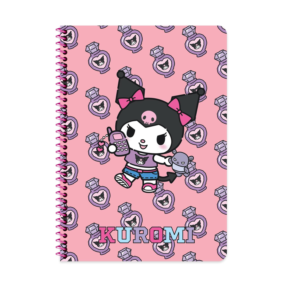 Kuromi A4 80 Yp Çizgili Spr.Karton Kapak Defter - Çok Renkli