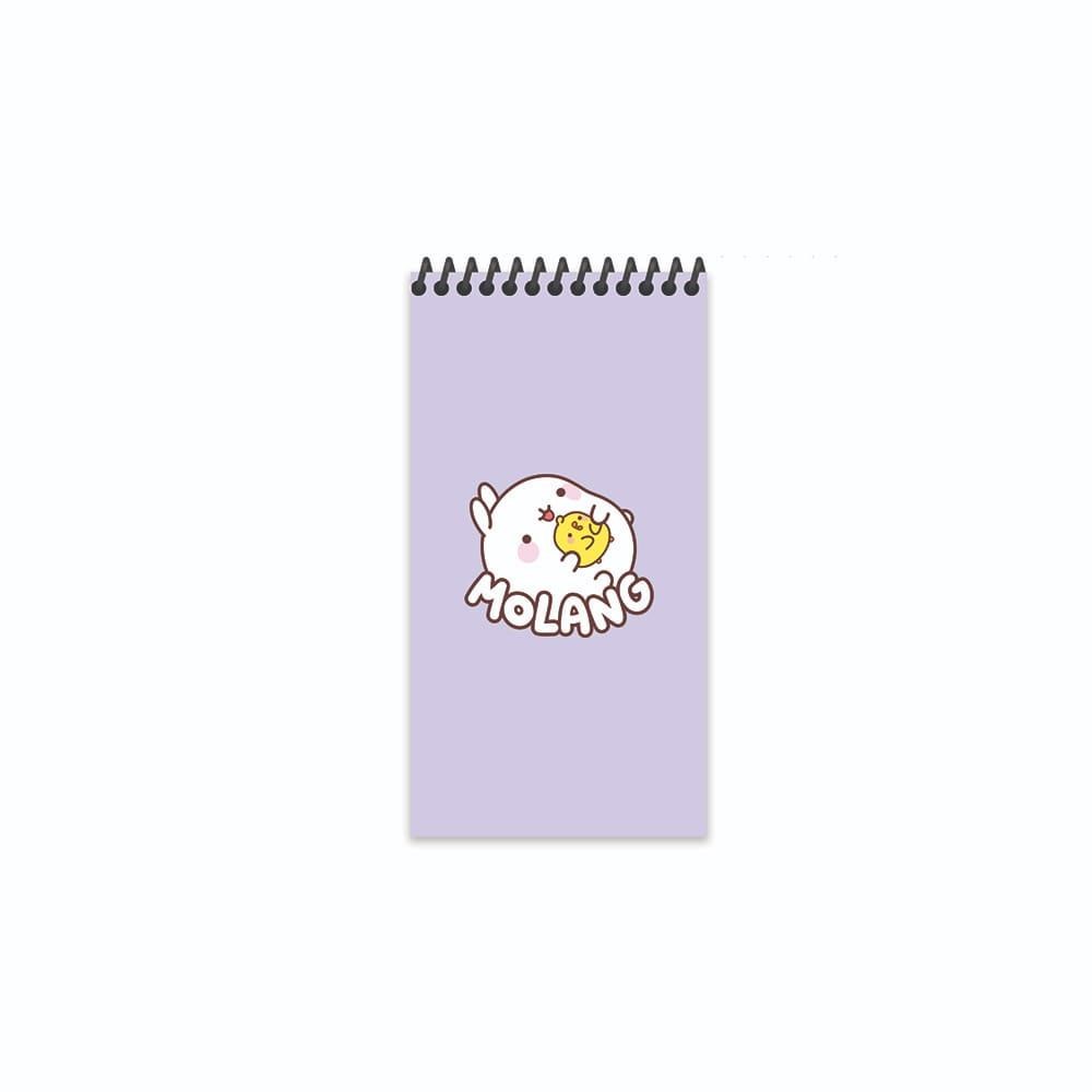 Molang 10x19 Spiralli Karton Kapak Çizgili Defter - Mor