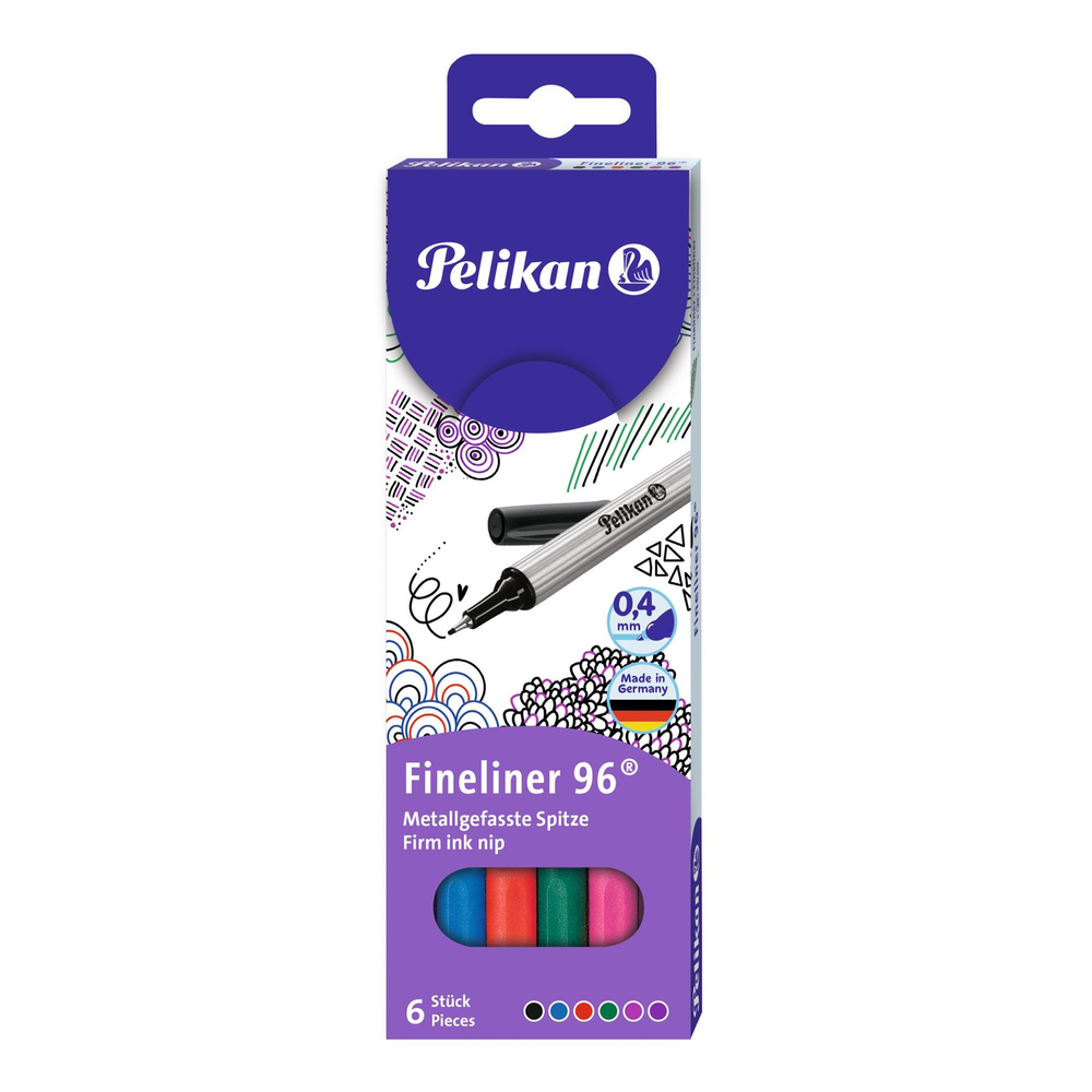 Pelikan Fineliner 6lı Karışık Renk Kutu