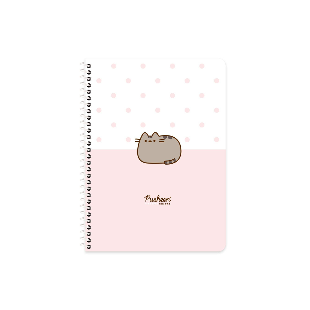 Pusheen Kareli Spiralli Karton Kapak Defter No:2 16,5*22,5 80 Yp