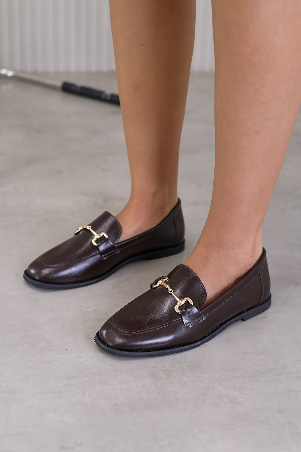 cont model yeni sezon babet loafer KAHVE