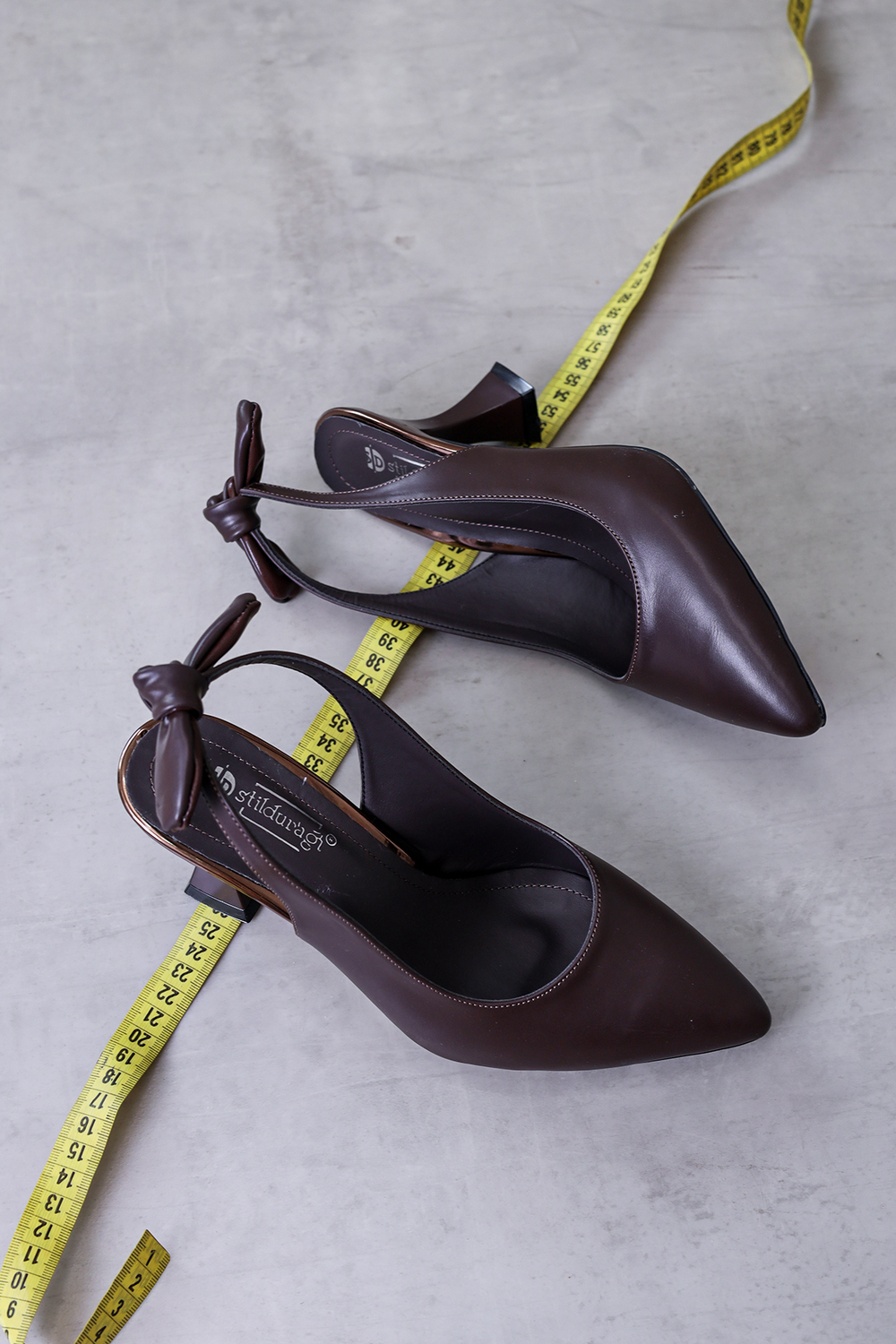 ELENİ 5 CM TOPUKLU YENİ SEZON TOPUKLU AYKAKABI KAHVE