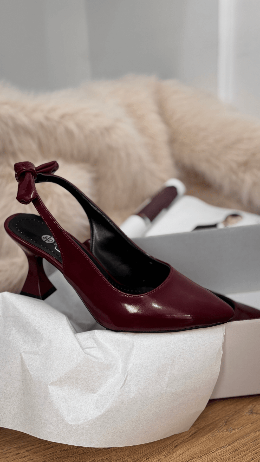 ELENİ 5 CM TOPUKLU YENİ SEZON TOPUKLU AYKAKABI BORDO.RGN