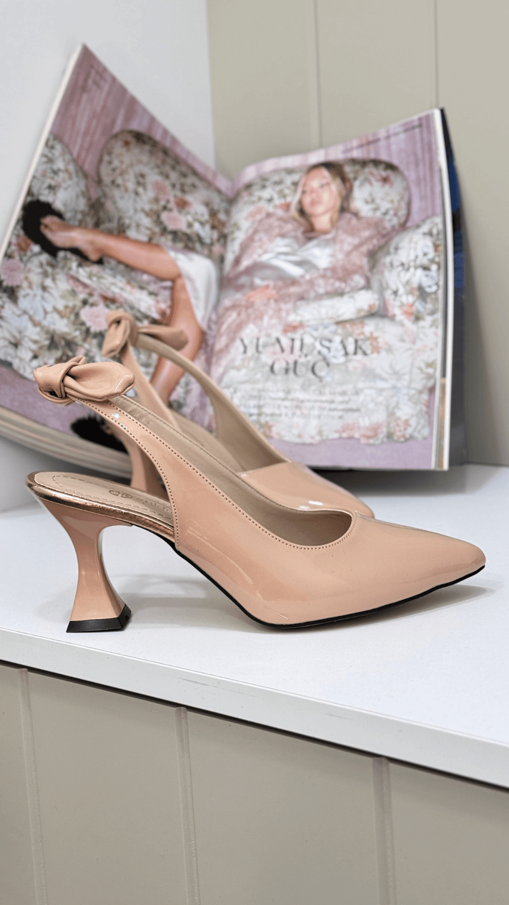 ELENİ 5 CM TOPUKLU YENİ SEZON TOPUKLU AYKAKABI NUT.RUGAN