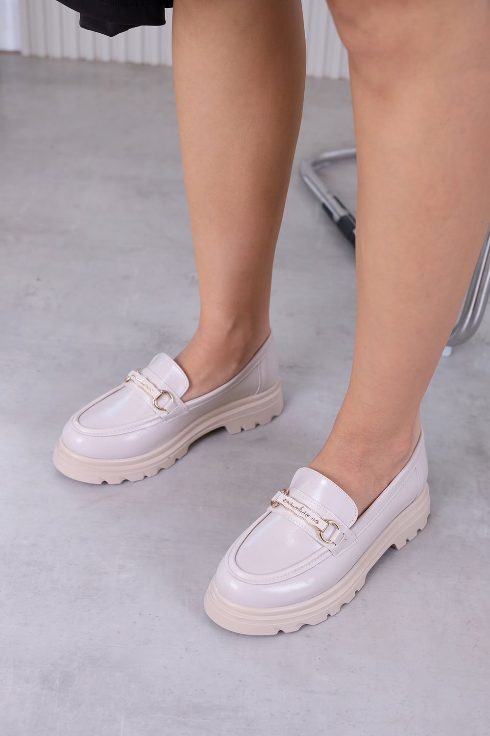 fn834 model 3 cm tabanlı loafer ayakkabı babet TEN.KIRISIK