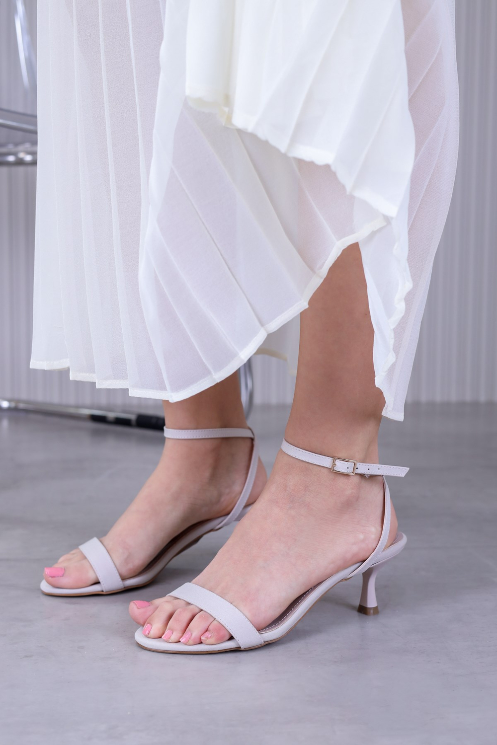 mery model 5 cm topuklu yeni sezon topuklu ayakkabı TEN.SATEN