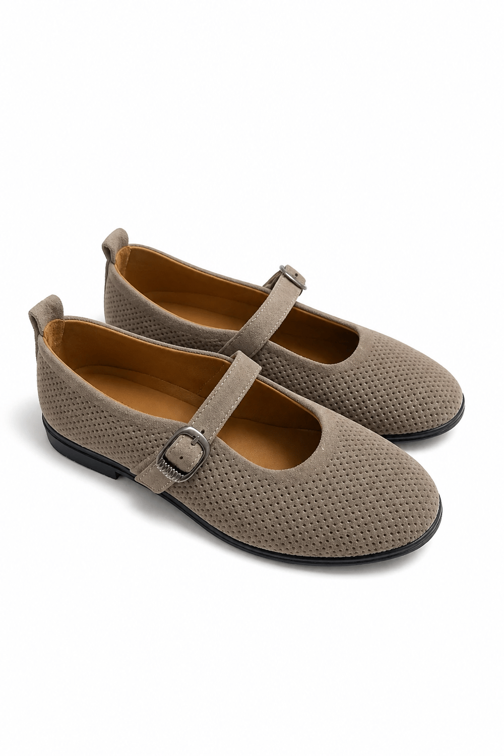 Simba model 2 cm tabanlı orjinal deri  babet loafer VIZON