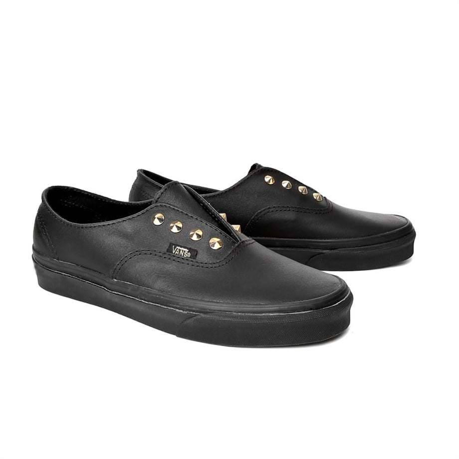 Vans SİYAH Kadın Slip On - Bağcıksız VZSKI3P AUTHENTIC GORE (STUDS) LEATHER-BLACK