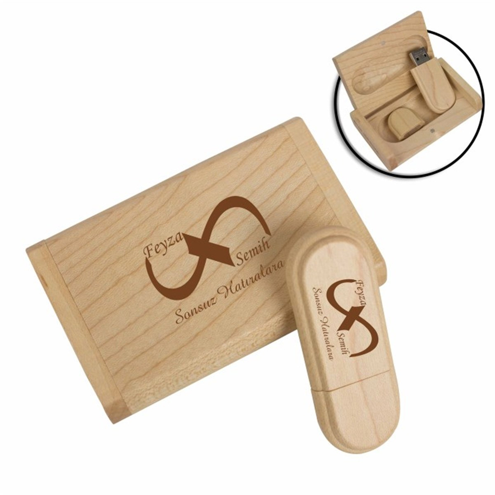 İsme Özel Ahşap Usb Bellek 16 GB - Sonsuzluk