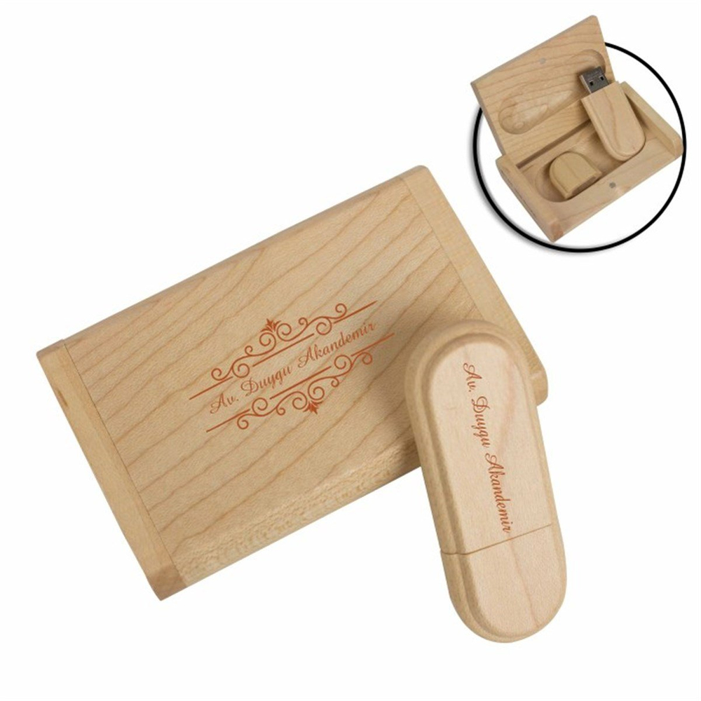 İsme Özel Ahşap Usb Bellek 16 GB