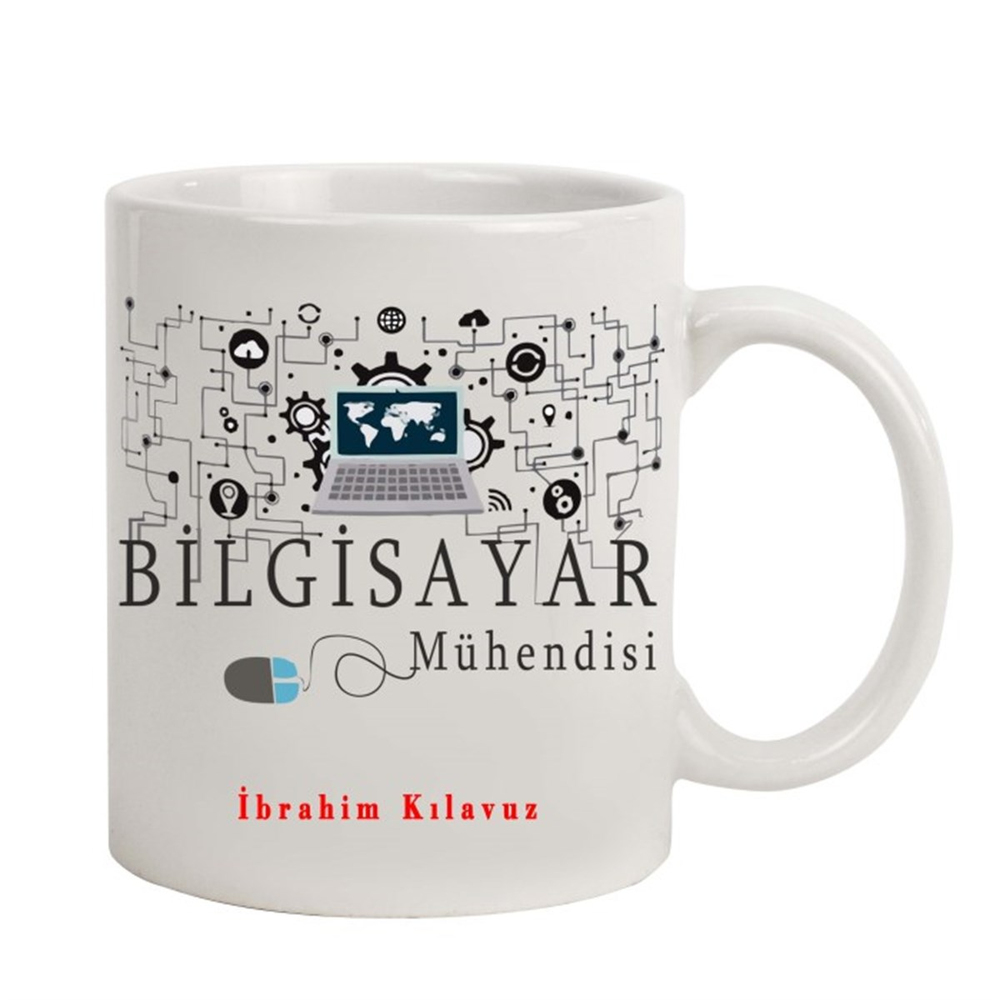 İsme Özel Bilgisayar Mühendisi Temalı Kupa Bardak M2