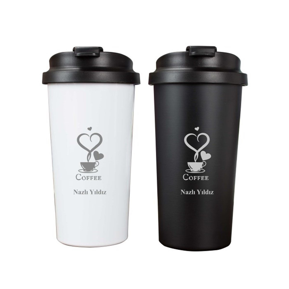 İsme Özel Exclusive Çelik Termos 500 ML - Coffe