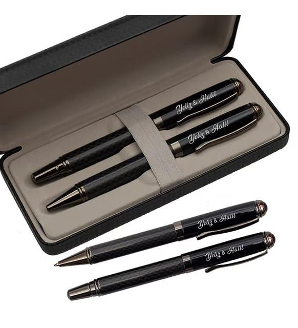 İsme Özel Exclusive Tükenmez ve Roller Kalem Seti
