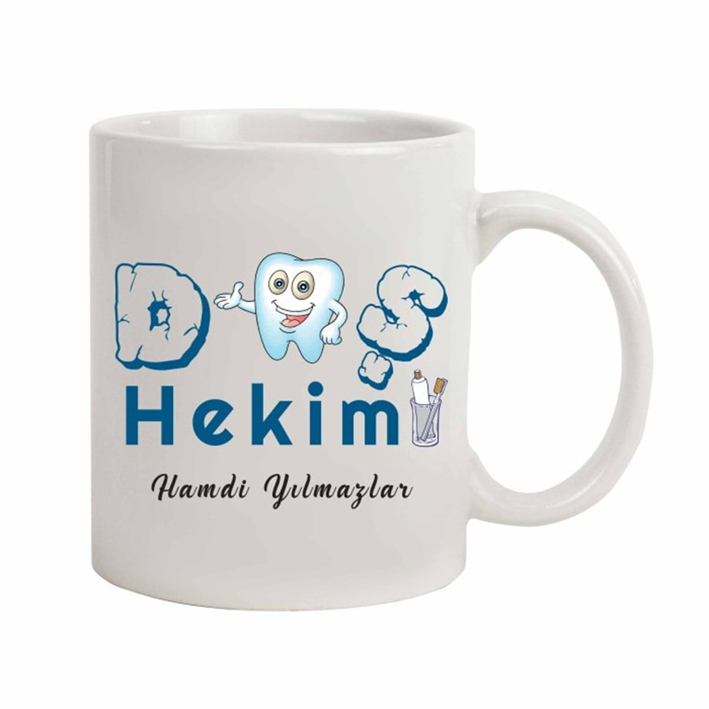İsme Özel Kupa Bardak - Diş Hekimi