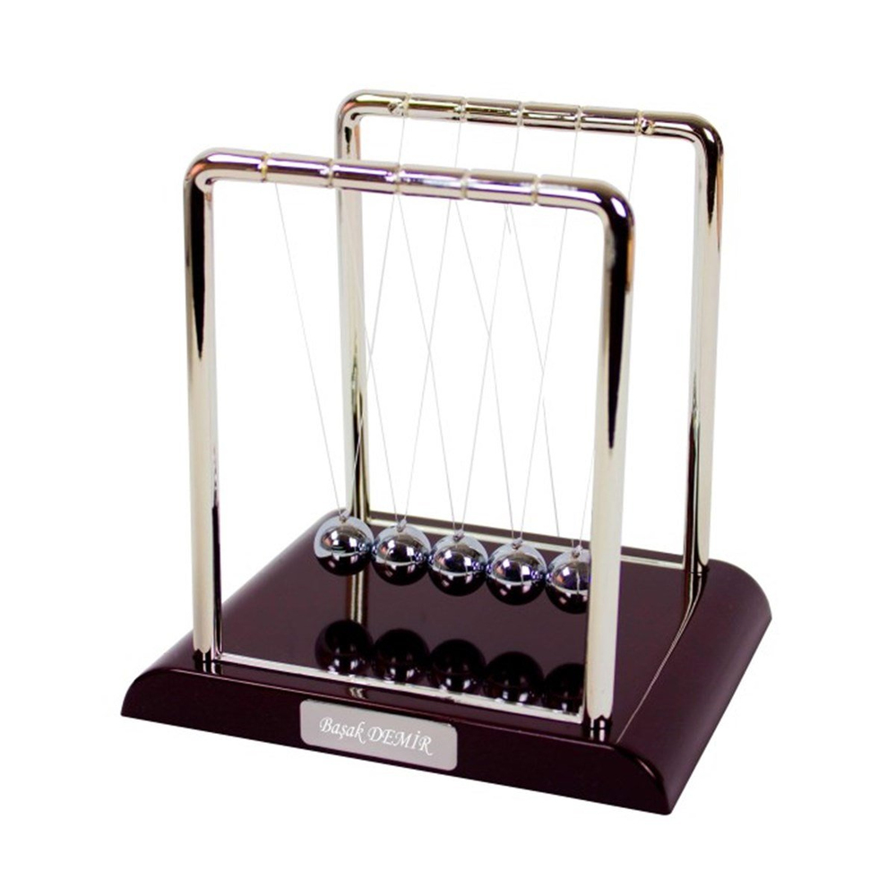 İsme Özel Masa Üstü Newton Denge Topları Büyük Boy