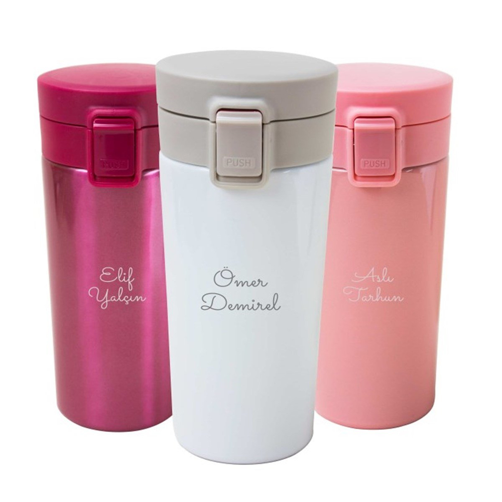 İsme Özel Premium Vakumlu Çelik Termos 400 ML
